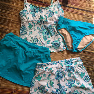 Land's End Floral Beachliving Tankini + skirt set